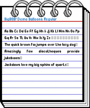 BigBOBY Demo Balloons Regular Font