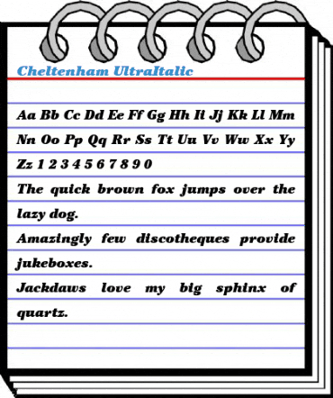 Cheltenham UltraItalic Font
