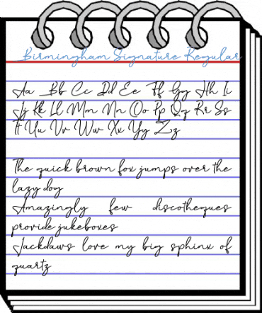 Birmingham Signature Regular Font