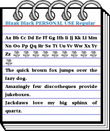 Blaak Black PERSONAL USE Regular Font