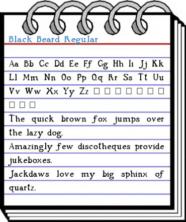 Black Beard Regular Font