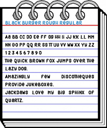 Black Burger Rough Regular Font