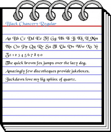 Black Chancery Regular Font