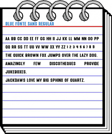 Blue Fonte Sans Regular Font