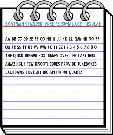 Boatman Stamped (Free Personal Use) Regular Font
