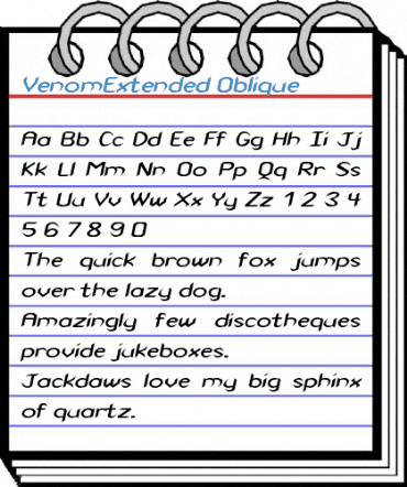 VenomExtended Oblique Font