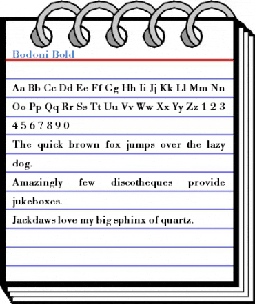 Bodoni Bold Font