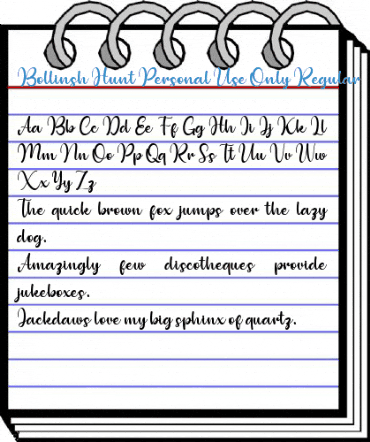 Bollinsh Hunt Personal Use Only Regular Font