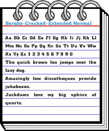Borghs-Cracked-Extended Normal Font