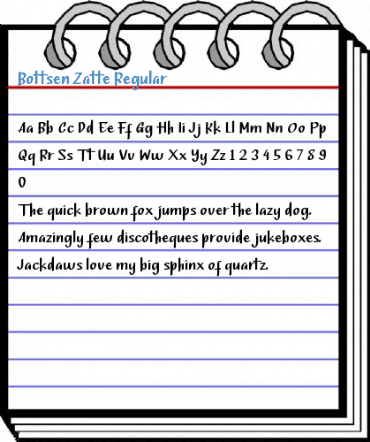 Bottsen Zatte Regular Font