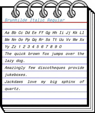 Brunhilde Italic Regular Font