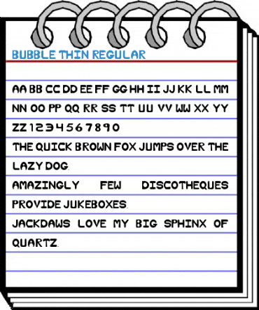 Bubble Thin Regular Font