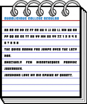 Bubblicious College Regular Font
