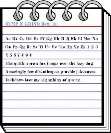 BUMP N GRIND Regular Font
