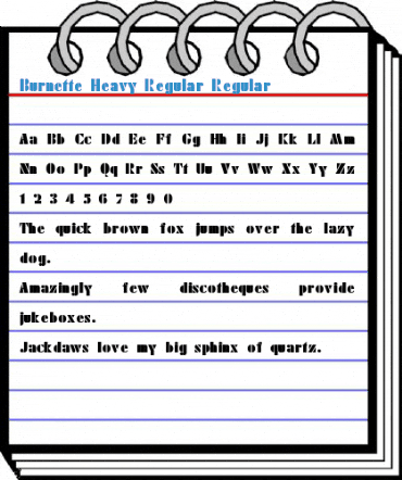 Burnette Heavy Regular Regular Font