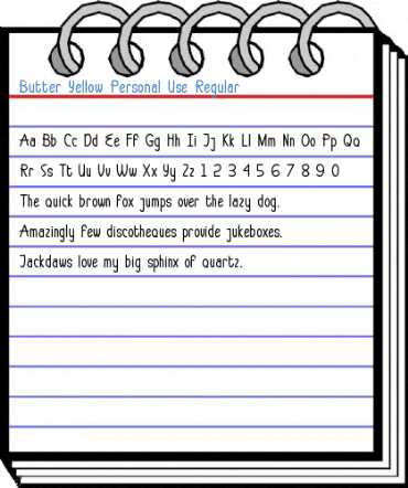 Butter Yellow Personal Use Regular Font