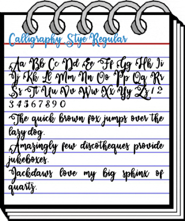 Calligraphy Stye Regular Font