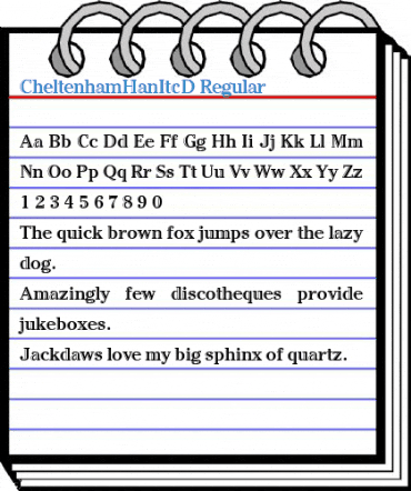 CheltenhamHanItcD Regular Font