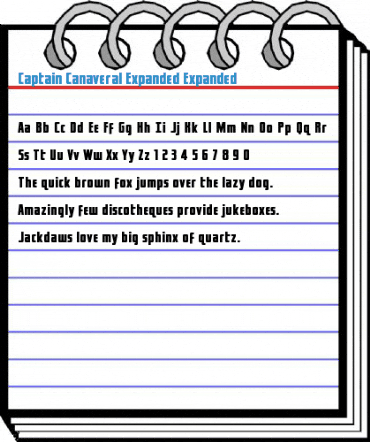Captain Canaveral Expanded Expanded Font