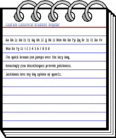 Captain Canaveral Gradient Regular Font