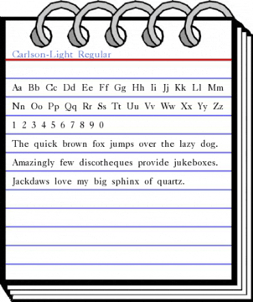 Carlson-Light Regular Font