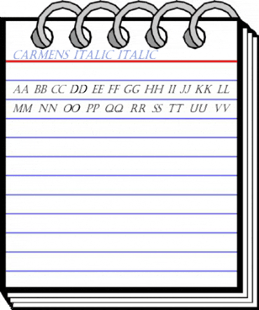 Carmens-Italic Italic Font