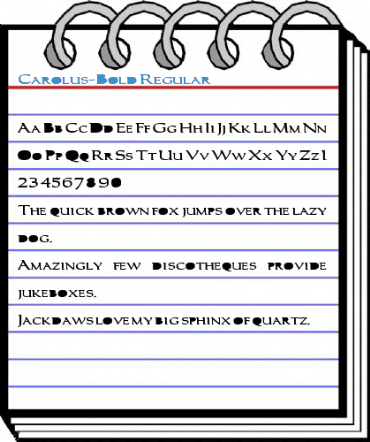 Carolus-Bold Regular Font