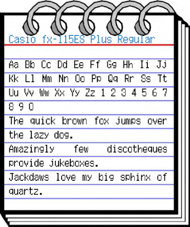 Casio fx-115ES Plus Regular Font