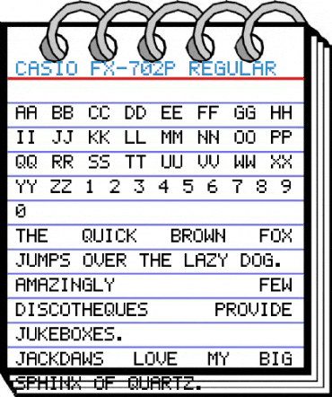Casio FX-702P Regular Font