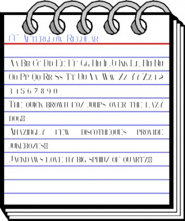 CC Afterglow Regular Font