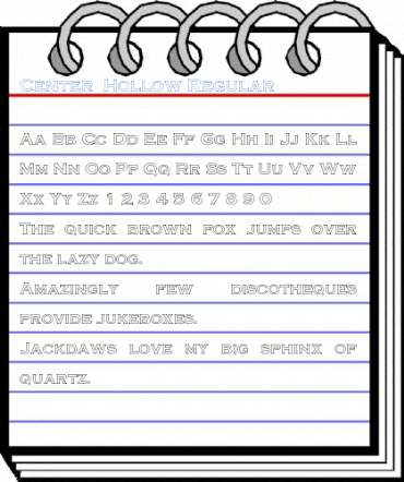 Center Hollow Regular Font
