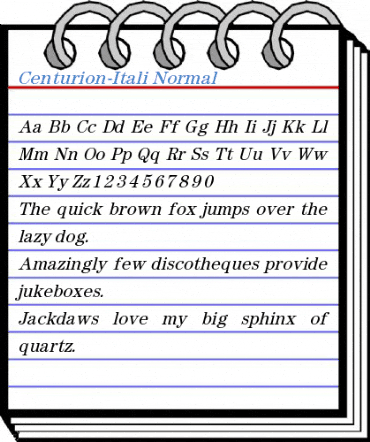Centurion-Itali Normal Font