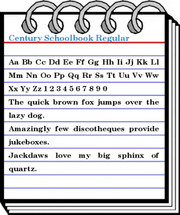 Century Schoolbook Regular Font