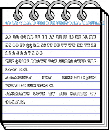 CF Le grand cirque Personal Regular Font