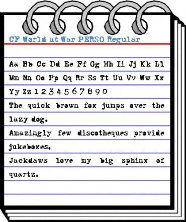 CF World at War PERSO Regular Font