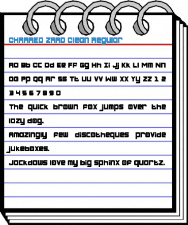 CHARRED ZARD Clean Regular Font