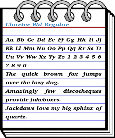 Charter Wd Regular Font