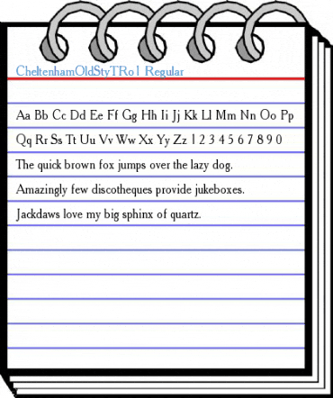 CheltenhamOldStyTRo1 Regular Font