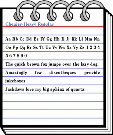 Chenier-Heavy Regular Font