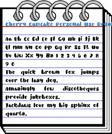 Cherry Cupcake Personal Use Regular Font