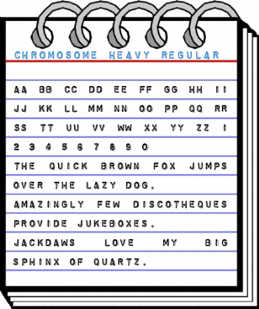 Chromosome Heavy Regular Font