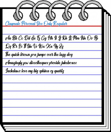 Claymale Personal Use Only Regular Font