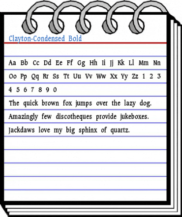 Clayton-Condensed Bold Font