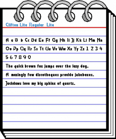 Clifton Lite Regular  Lite Font