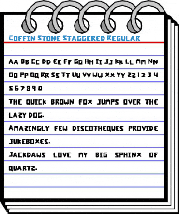 Coffin Stone Staggered Regular Font