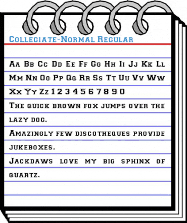 Collegiate-Normal Regular Font