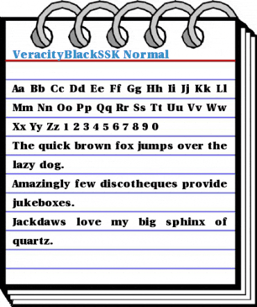 VeracityBlackSSK Normal Font