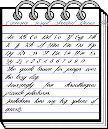 Coneria Script Slanted Demo Regular Font