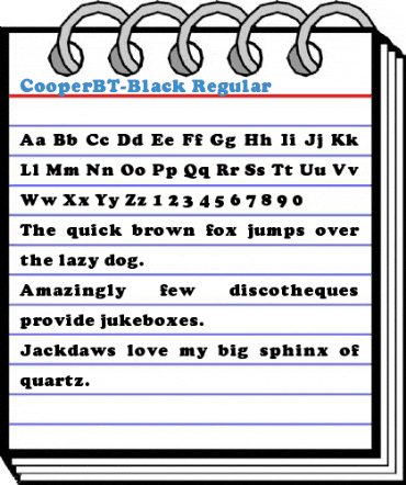 CooperBT-Black Regular Font