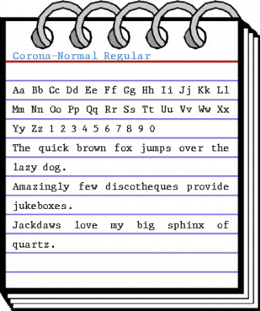Corona-Normal Regular Font